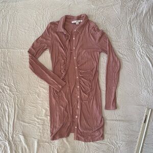 HYFVE Dusty Rose Button-Up Top
